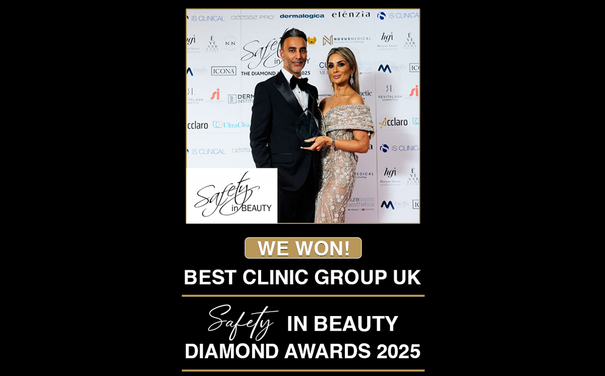 WE WON! Best Clinic Group UK 2025 at&nbsp;&nbsp;Safety in Beauty Diamond Awards🏆