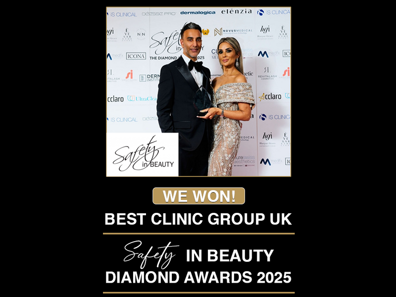 WE WON! Best Clinic Group UK 2025 at&nbsp;&nbsp;Safety in Beauty Diamond Awards🏆